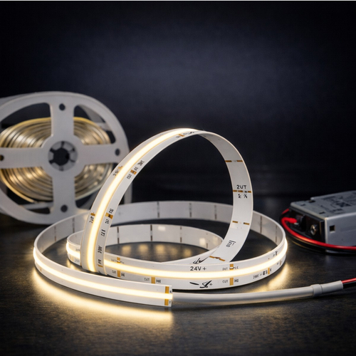 VenCore 6174-50015 - Ledstrip Cob 12W IP20 DW - Ταινία LED Τύπου COB - 5 Μέτρα (1 Roll) - 12 Watt 24 Volt - 320 LED ανά Μέτρο - 1220 Lumens ανά Μέτρο - IP20 - Θερμό Λευκό 3000K