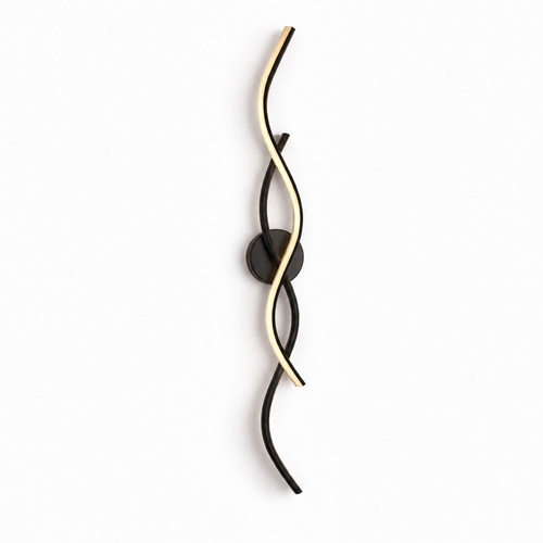 VenCore Serelis Black 6093-20142 - Μοντέρνο Επιτοίχιο Φωτιστικό Απλίκα LED 100CM 14W Μαύρο Αλουμίνιο με Ρυθμιζόμενο CCT Λευκό - Ημέρας - Θερμό - Χειρισμός CCT μέσω Διακόπτη On-Off