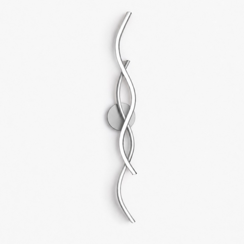 VenCore Serelis Silver 6093-20144 - Μοντέρνο Επιτοίχιο Φωτιστικό Απλίκα LED 100CM 14W Ασημί Αλουμίνιο με Ρυθμιζόμενο CCT Λευκό - Ημέρας - Θερμό - Χειρισμός CCT μέσω Διακόπτη On-Off