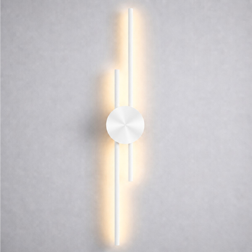 VenCore Aurex White 6093-20107 - Μοντέρνο Επιτοίχιο Φωτιστικό Απλίκα LED 60CM 12W Λευκό Αλουμίνιο με Ρυθμιζόμενο CCT Λευκό - Ημέρας - Θερμό - Χειρισμός CCT μέσω Διακόπτη On-Off