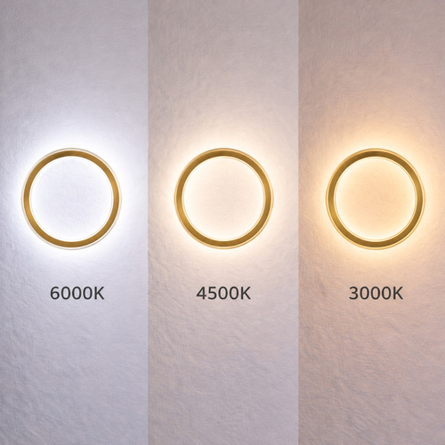 VenCore Noctis Gold 6093-20016 - Μοντέρνο Επιτοίχιο Φωτιστικό Απλίκα LED 12W Χρυσό Αλουμίνιο με Ρυθμιζόμενο CCT Λευκό - Ημέρας - Θερμό - Χειρισμός CCT μέσω Διακόπτη On-Off - Φ21 x Υ5cm