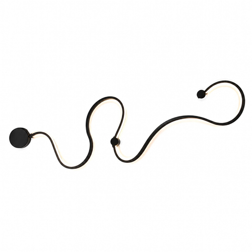 VenCore Nexora Black 6093-20077 - Μοντέρνο Επιτοίχιο Φωτιστικό Απλίκα LED 38W Μαύρο Αλουμίνιο με Ρυθμιζόμενο CCT Λευκό - Ημέρας - Θερμό - Χειρισμός CCT μέσω Διακόπτη On-Off - Μ120 x Π33 x Υ6cm