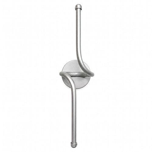 VenCore Aureon Silver 6093-20148 - Μοντέρνο Επιτοίχιο Φωτιστικό Απλίκα LED 12W Ασημί Αλουμίνιο με Ρυθμιζόμενο CCT Λευκό - Ημέρας - Θερμό - Χειρισμός CCT μέσω Διακόπτη On-Off - Μ40 x Π11 x Υ14cm