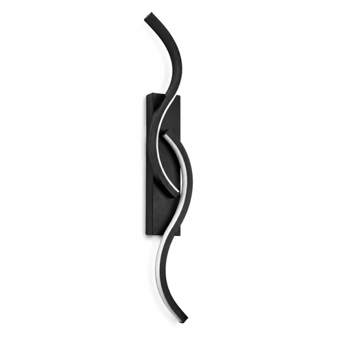 VenCore Zevora Black 6093-20134 - Μοντέρνο Επιτοίχιο Φωτιστικό Απλίκα LED 12W Μαύρο Αλουμίνιο με Ρυθμιζόμενο CCT Λευκό - Ημέρας - Θερμό - Χειρισμός CCT μέσω Διακόπτη On-Off - Μ62 x Π8 x Υ5cm