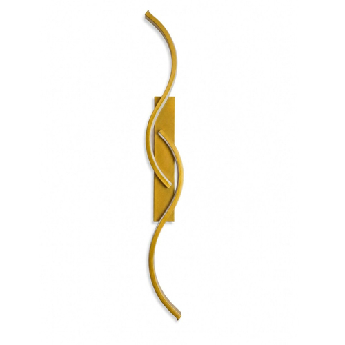 VenCore Zevora Gold 6093-20137 - Μοντέρνο Επιτοίχιο Φωτιστικό Απλίκα LED 12W Χρυσό Αλουμίνιο με Ρυθμιζόμενο CCT Λευκό - Ημέρας - Θερμό - Χειρισμός CCT μέσω Διακόπτη On-Off - Μ62 x Π8 x Υ5cm