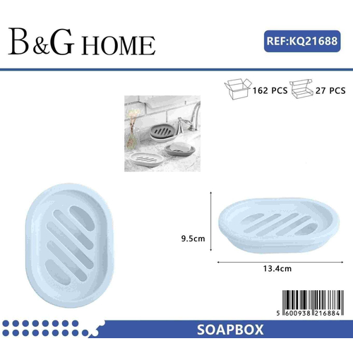 Σαπουνοθήκες μπάνιου πλαστικές - Σετ 9pcs - Light Blue - 21688