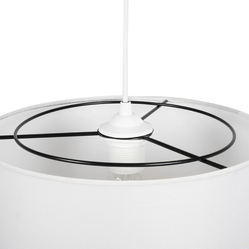 GLOBOSTAR® BASIL 204-0197 Μοντέρνο Κρεμαστό Φωτιστικό Οροφής με Ντουί 1 x E27 AC 220-240V IP20 - Μπεζ & Χρυσό - Μ30 x Π30 x Υ20cm