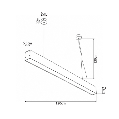 kelvo® ORION KLV-101-0364 Γραμμικό Κρεμαστό Φωτιστικό Οροφής LED 72W 7200lm 120° AC 220-240V IP20 Ρυθμιζόμενο Λευκό CCT με Χειριστήριο από 2700K έως 6000K Dimmable - Lumileds SMD Chip - Χρυσό Πλατίνα - Μ120 x Π5 x Υ7cm - 3 Χρόνια Εγγύηση
