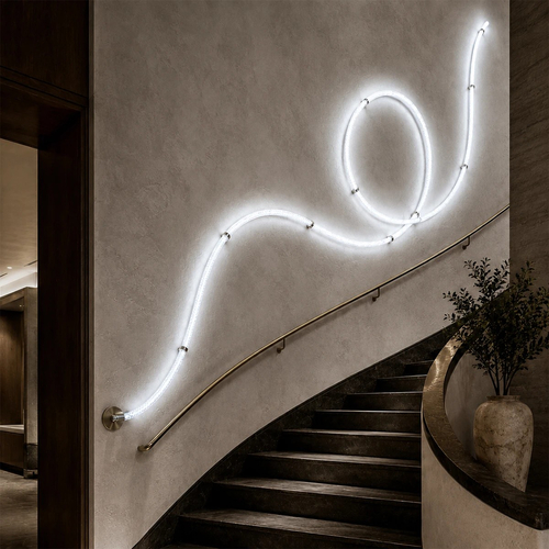 kelvo® GLOWFLEX KLV-101-0516 Ταινία Neon Flex με Πλεκτή Υφασμάτινη Επένδυση LED 14W/m 1400lm/m 360° DC 24V Αδιάβροχο IP65 504 x SMD2835 Chip/m Ρυθμιζόμενο Λευκό CCT από 2700K έως 6000K Dimmable - Lumileds SMD Chip - Μ1000 x Π3.5 x Υ3.5cm - Ρολό 10 Μέτρων - 6 Χρόνια Εγγύηση
