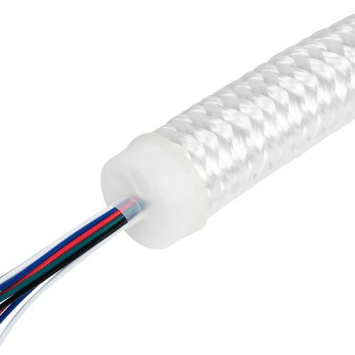 kelvo® GLOWFLEX KLV-101-0517 Ταινία Neon Flex με Πλεκτή Υφασμάτινη Επένδυση LED 14W/m 840lm/m 360° DC 24V Αδιάβροχο IP65 120 x SMD5054 Chip/m Πολύχρωμο RGB+WW Dimmable - Sanan SMD Chip - Μ1000 x Π3.5 x Υ3.5cm - Ρολό 10 Μέτρων - 6 Χρόνια Εγγύηση