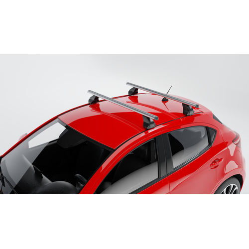 MENABO Ολοκληρωμένο Σετ Μπάρες Οροφής Αλουμινίου OMEGA M 112 cm σε Ασημί Χρώμα για Mitsubishi Spacestar / Mirage (A00) 5 doors 2012>2016 - 2 τεμ. (9630/MB+13460/MB)