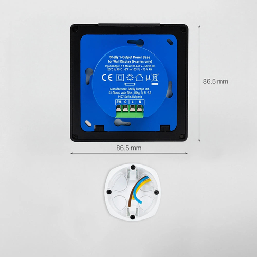 3800238073039 | Shelly Wall Display X1i Black - EAN 3800238073039