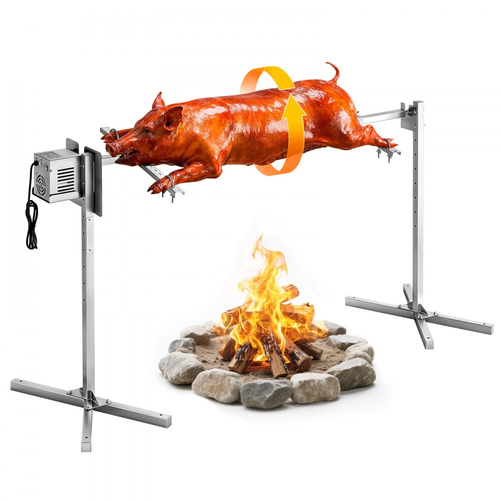 Ηλεκτρικό κιτ σούβλας VEVOR Rotisserie Grill 8 επιπέδων ύψους, ψησταριές BBQ, κιτ σούβλας με χωρητικότητα 60 kg, μοτέρ 38W, κιτ αυτόματου ψησίματος από ανοξείδωτο ατσάλι για πάρτι