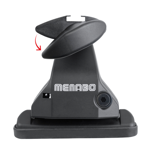 Menabo - Σετ Μπάρες Οροφής Αλουμινίου τύπου Omega Plus L Silver Για Audi Q2 (GA) 11/2016 > 5πορτο SUV Μήκος 130cm - 2 τεμ. (9880/MB+14730/MB)