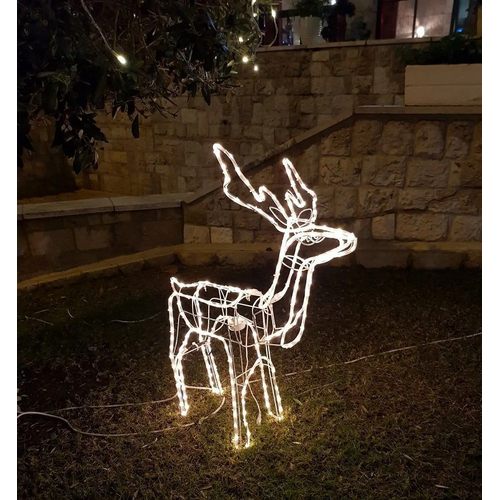 Χριστουγεννιάτικο φωτιζόμενο ελάφι LED - 11 - 272382 - Warm White
