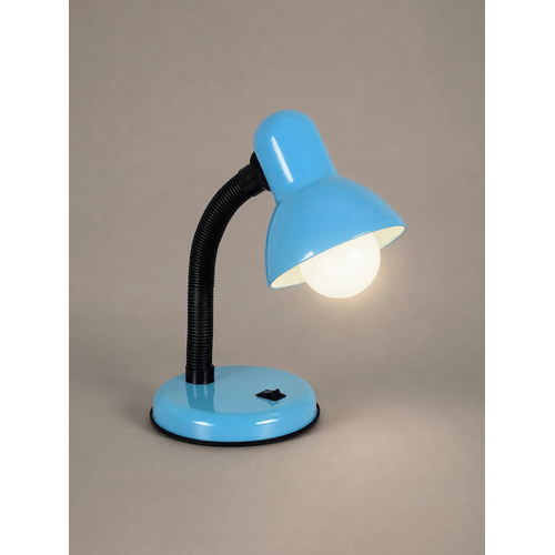 GLOBOSTAR® STUDENT GLB-102-0009 Μοντέρνο Επιτραπέζιο Φωτιστικό Πορτατίφ με Ντουί 1 x E27 AC 220-240V IP20 - Γαλάζιο & Μαύρο - Μ14 x Π14 x Υ32cm