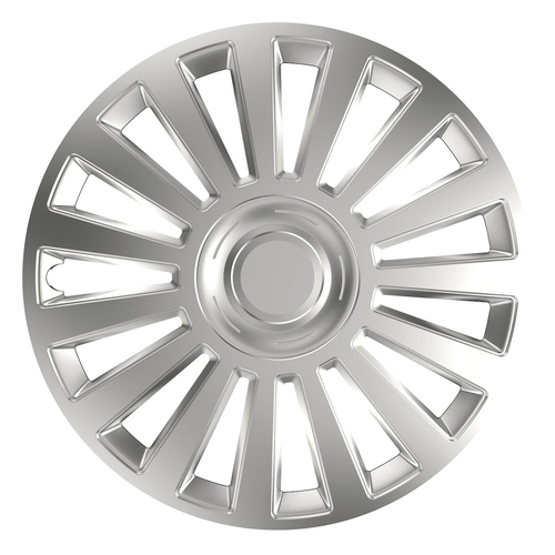 Amio - Τάσι Luxury 15'' ασημί (με διάμετρο για σήμα 7,2cm) για Επιβατικά Αυτοκίνητα - 1 τεμ. (11091/AM)