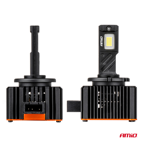 Amio - Λαμπτήρες LED Φώτων Εμπρός τύπου D1S/D1R βάση PK32d-2 τάση λειτουργίας 12V απόδοσης 110W (11132lm) XD PRO Series FULL CANBUS 6500K με ψύκτρα Plug & Play για Επιβατικά Αυτοκίνητα - 2 τεμ. (04679/AM)