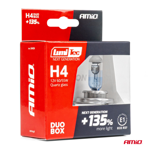 H4 12V 60/55W P43t LumiTec NEXT GENERATION +135%  2ΤΕΜ.