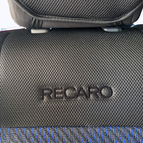 ΗΜΙΚΑΛΥΜΜΑΤΑ ΚΑΘΙΣΜΑΤΩΝ BUCKET RECARO ΜΑΥΡΟ/ΜΠΛΕ ΥΦΑΣΜΑ + 100% ΨΑΘΑ (ΧΟΡΤΟ) ΜΕ ΠΡΟΣΚΕΦΑΛΑ - 2 ΤΕΜ.