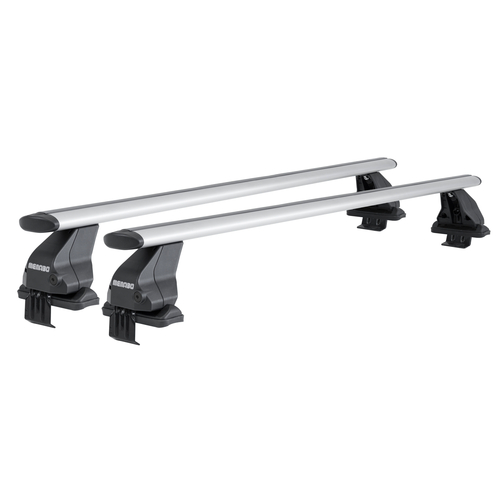 MENABO Ολοκληρωμένο Σετ Μπάρες Οροφής Αλουμινίου OMEGA PLUS L 130 cm Σε Ασημί Χρώμα για Lexus GS (L10) 4 doors 2011> - 2 τεμ. (9910/MB+14730/MB)