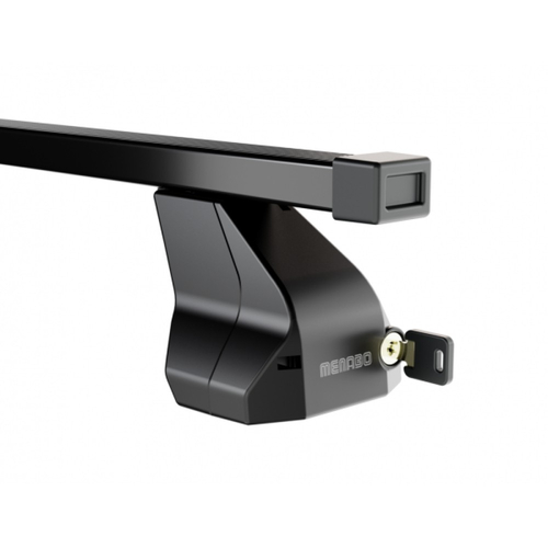 MENABO Ολοκληρωμένο Σετ Μπάρες Οροφής Σιδήρου OMEGA L 130 cm Σε Μαύρο Χρώμα για Fiat Freemont 5 doors 2011> - 2 τεμ. (9680/MB+12680/MB)