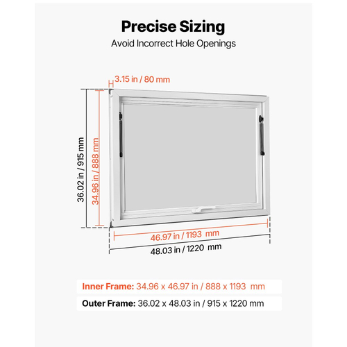 Παράθυρο VEVOR Concession με πλαίσιο αλουμινίου 1220x915mm, για φορτηγό τροφίμων, παράθυρα σερβιρίσματος με βάση έως 85 μοίρες με πόρτα τέντας και γάντζο έλξης, ανθεκτικό στο νερό της βροχής για ρυμουλκούμενο παραχώρησης