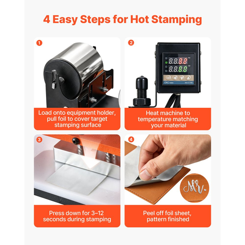 Χαρτί θερμής σφράγισης VEVOR 6 cm x 120 m, εξαιρετικά μακρύ ρολό ασημένιου θερμού φύλλου, συμβατό με τη θερμαινόμενη μηχανή διάτρησης και ανάγλυφης εκτύπωσης δέρματος VEVOR, πλούσιο χρώμα, λεπτή υφή, για χαρτί, ξύλο και πλαστικό