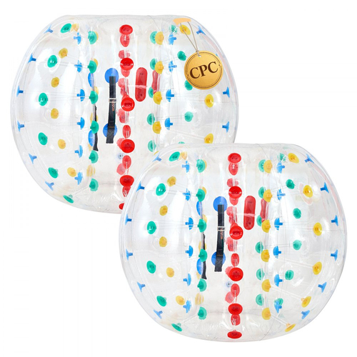 VEVOR 2 φουσκωτές μπάλες προφυλακτήρα 1,5 μ. Human Bubble Adult Διαφανείς, για αυλή, κάμπινγκ, πικνίκ, πάρκο, γκαζόν και ομαδικό παιχνίδι σε εξωτερικούς χώρους, παχύρρευστο υλικό PVC, μπάλα σούμο χάμστερ με λαβή