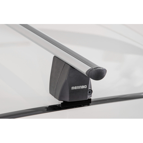 MENABO Ολοκληρωμένο Σετ Μπάρες Οροφής Αλουμινίου DELTA L 141 cm σε Ασημί Χρώμα για Hyundai i20 (BC3) i20N 5 doors 2020> - 2 τεμ. (9810/MB+12530/MB)