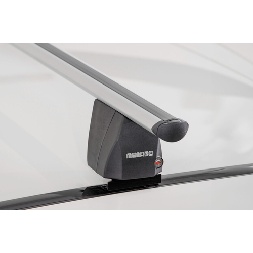 MENABO Ολοκληρωμένο Σετ Μπάρες Οροφής Αλουμινίου DELTA L 141 cm σε Ασημί Χρώμα για Skoda Rapid (NH1) Spaceback 5 doors 2013> - 2 τεμ. (9650/MB+12530/MB)