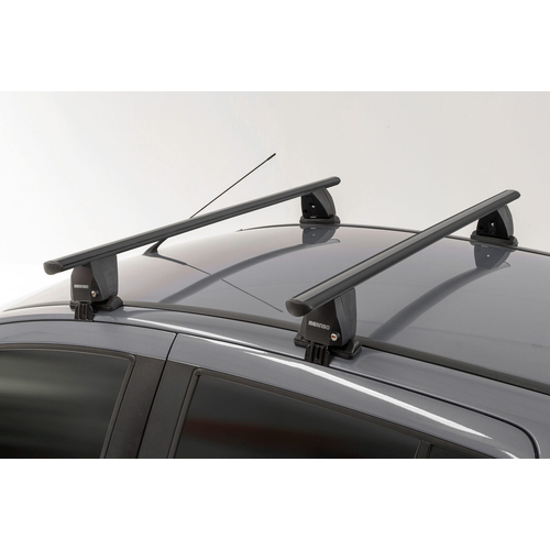 MENABO Ολοκληρωμένο Σετ Μπάρες Οροφής Αλουμινίου DELTA L 141 cm Σε Μαύρο Χρώμα για Peugeot Partner III 2018> - 2 τεμ. (10630/MB+12520/MB)