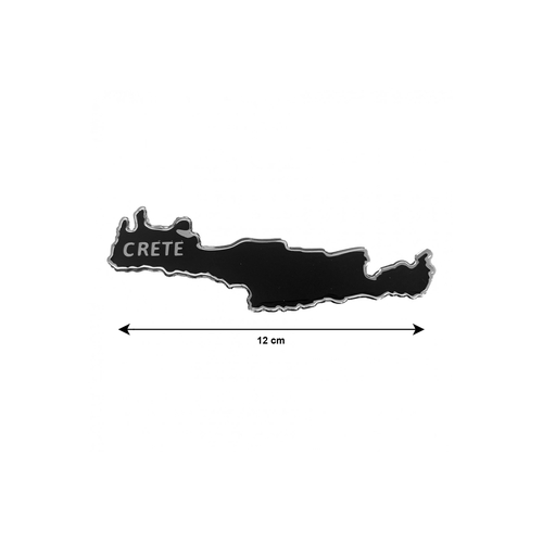 ΚΡΗΤΗ ΑΥΤΟΚΟΛΛΗΤΟ 12 cm ΜΑΥΡΟ/ΧΡΩΜΙΟ ΜΕ ΕΠΙΚΑΛΥΨΗ ΕΠΟΞΕΙΔΙΚΗΣ ΡΥΤΙΝΗΣ (ΥΓΡΟ ΓΥΑΛΙ) - 1 ΤΕΜ.