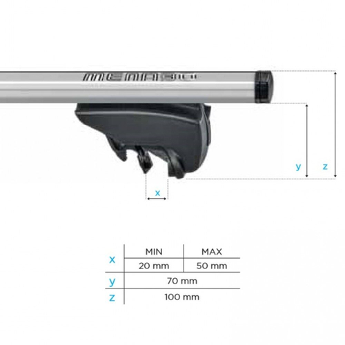 MENABO ΜΠΑΡΕΣ ΟΡΟΦΗΣ ΑΛΟΥΜΙΝΙΟΥ LINCE XL SILVER 135 cm ΣΕ ΑΣΗΜΙ ΧΡΩΜΑ ΓΙΑ Volkswagen Tayron 10/2024 >  5πορτο / SUV ΜΕ FLUSH RAILS - 2 ΤΕΜ (8880/MB)
