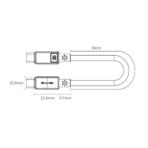 Καλώδιο φόρτισης & data - USB Type-C σε Type-C - CL-160T - Fast Charge - 60W - AWEI - 019316 - Black