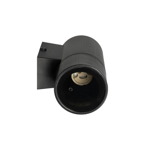 GLOBOSTAR® WALLY 77876 Μοντέρνο Φωτιστικό Τοίχου - Απλίκα με Ντουί 1 x GU10 AC 220-240V Αδιάβροχο IP65 - Μαύρο Ματ - Μ6.5 x Π9 x Υ13.5cm