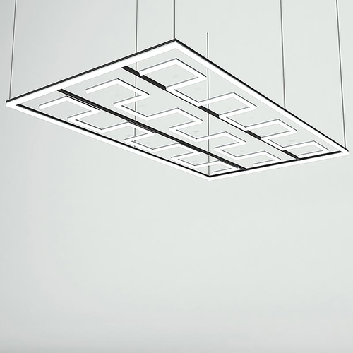 ZenithTrace - Διακοσμητικό LED Φωτιστικό Πάνελ Οροφής Πολυγωνικού Σχεδιασμού με Εσωτερικά Μοτίβα - 552W 110-240V - Μ484.0 x Π243.3 x Υ2cm - Ψυχρό Λευκό 6500K