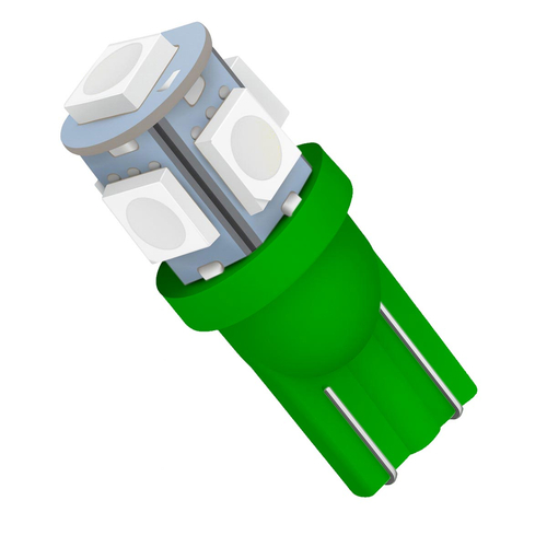 VenCore 3216-10024 - T10 W5W - Λάμπα LED για Βάση T10 W5W 5 SMD 5050 1.50W 80 Lumen 12 Volt Πράσινο