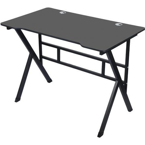 VenCore 2730-10002 - Gaming Desk 140x60x75cm Black - Μοντέρνο Γραφείο Gaming VenCore Μοριοσανίδας Carbon Fiber με Μεταλλικά Πόδια Μαύρο Μ140 x Π60 x Υ75cm