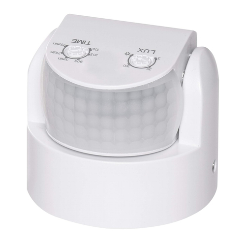 VenCore 3368-10003 - IP65 Dual IR Moving Sensor 230V 5A - Διπλός Ανιχνευτής Κίνησης PIR 180°+120° Μέγιστη Εμβέλεια 12 Μέτρα 230 Volt 1200 Watt Μέγιστο Φορτίο Λευκό Σώμα