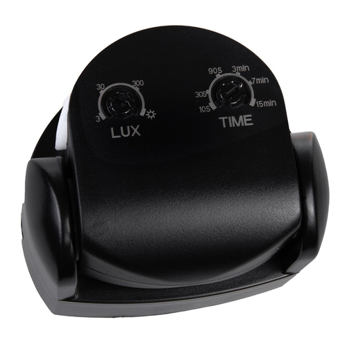 VenCore 3368-10004 - IP65 Dual IR Moving Sensor 230V 5A - Διπλός Ανιχνευτής Κίνησης PIR 180°+120° Μέγιστη Εμβέλεια 12 Μέτρα 230 Volt 1200 Watt Μέγιστο Φορτίο Μαύρο Σώμα