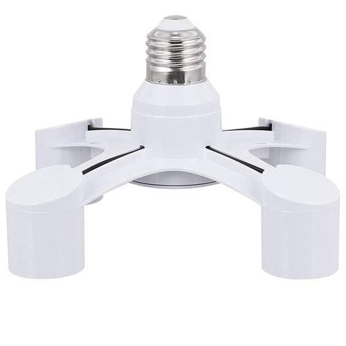 VenCore 6373-10015 - 4xE27 Bulb Adaptor 4x60W Max - Αντάπτορας - Μετατροπέας από 1xE27 σε 4xE27 Ντουί 0 έως 230 Volt Μέγιστη Θερμοκρασία έως 160C & 4x60 Watt Μέγιστο Φορτίο