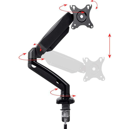 VenCore 2624-10001 - Single Monitor 13-32 Inch Adjustable Desk Mount - Βραχίονας Γραφείου για Οθόνη Υπολογιστή 13-32 Ιντσες με Ρυθμιζόμενο Ύψος & Περιστροφή έως 10kg