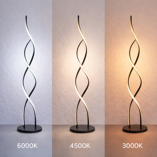 VenCore Helix Gold 6091-20025 - Μοντέρνο Επιδαπέδιο Φωτιστικό LED 20W Χρυσό Αλουμίνιο - Ρυθμιζόμενο CCT Λευκό - Ημέρας - Θερμό & Χειριστήριο - Φ25 x Υ105cm
