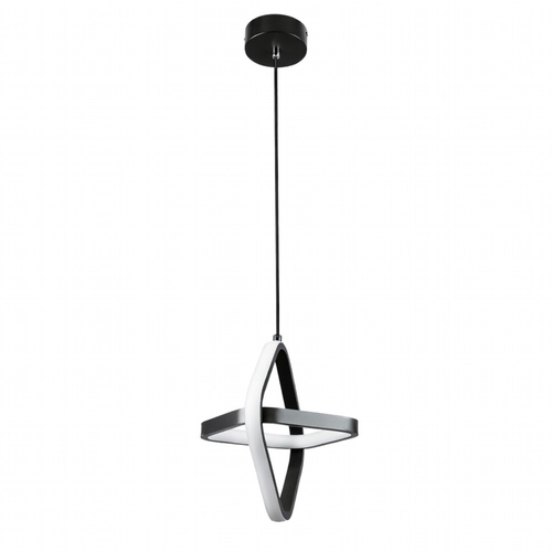 VenCore Axis Black 6089-20026 - Μοντέρνο Κρεμαστό Φωτιστικό Οροφής LED 22W Μαύρο Αλουμίνιο με Ρυθμιζόμενο CCT Λευκό - Ημέρας - Θερμό - Χειρισμός CCT μέσω Διακόπτη On-Off - Φ22 x Υ24cm