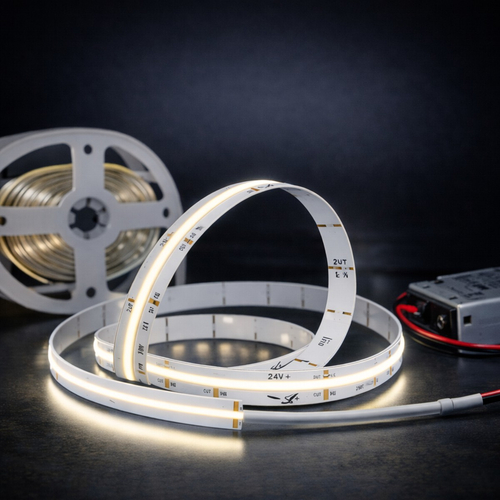 VenCore 6174-50013 - Ledstrip Cob 12W IP20 CW - Ταινία LED Τύπου COB - 5 Μέτρα (1 Roll) - 12 Watt 24 Volt - 320 LED ανά Μέτρο - 1320 Lumens ανά Μέτρο - IP20 - Ψυχρό Λευκό 6000K