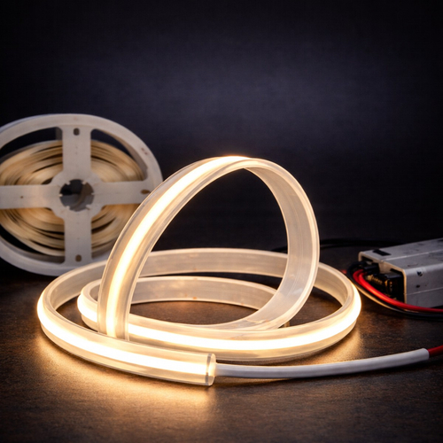 VenCore 6174-50023 - Ledstrip Cob 12W IP20 DW - Ταινία LED Τύπου COB - 5 Μέτρα (1 Roll) - 12 Watt 24 Volt - 320 LED ανά Μέτρο - 1220 Lumens ανά Μέτρο - Στεγανή IP68 - Θερμό Λευκό 3000K