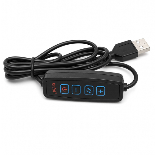 VenCore Heliora Black 2792-20009 - Μοντέρνο Επιτραπέζιο Φωτιστικό LED USB 8W 5 Volt Μαύρο Αλουμίνιο με Ρυθμιζόμενο CCT Λευκό - Ημέρας - Θερμό - Χειρισμός CCT μέσω Controller με Καλώδιο
