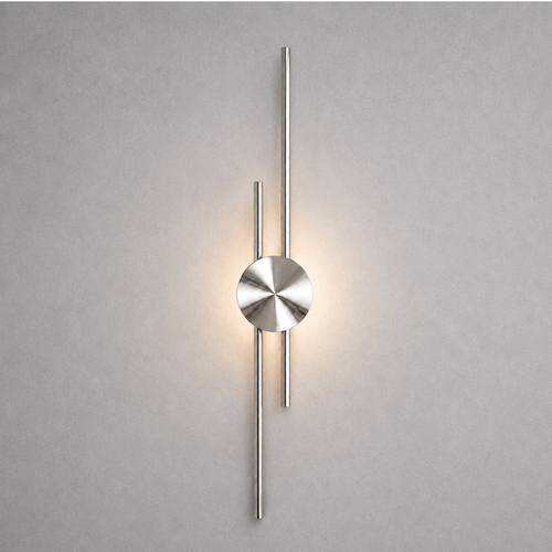 VenCore Aurex Silver 6093-20108 - Μοντέρνο Επιτοίχιο Φωτιστικό Απλίκα LED 60CM 12W Ασημί Αλουμίνιο με Ρυθμιζόμενο CCT Λευκό - Ημέρας - Θερμό - Χειρισμός CCT μέσω Διακόπτη On-Off