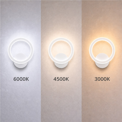 VenCore Lunora White 6093-20006 - Μοντέρνο Επιτοίχιο Φωτιστικό Απλίκα LED 12W Λευκό Αλουμίνιο με Ρυθμιζόμενο CCT Λευκό - Ημέρας - Θερμό - Χειρισμός CCT μέσω Διακόπτη On-Off - Μ23.5 x Π20 x Υ5.5cm
